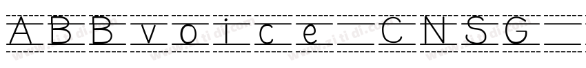 ABBvoice CNSG Light字体转换